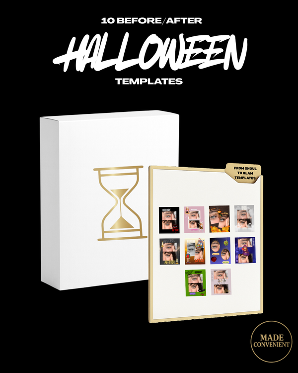 Halloween Before & After Templates | 10 Editable Canva Designs