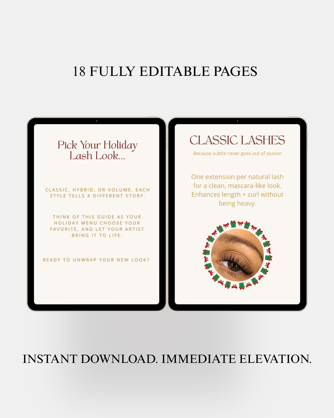 Lashes That Sleigh Style Guide Editable Template (Canva)