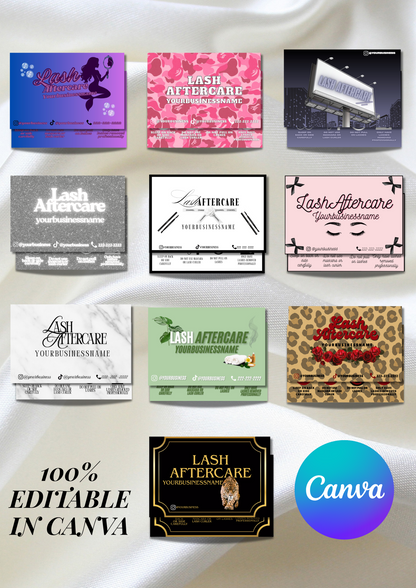 10 Lash Aftercare Templates