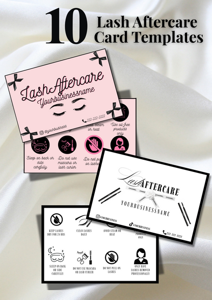 10 Lash Aftercare Templates
