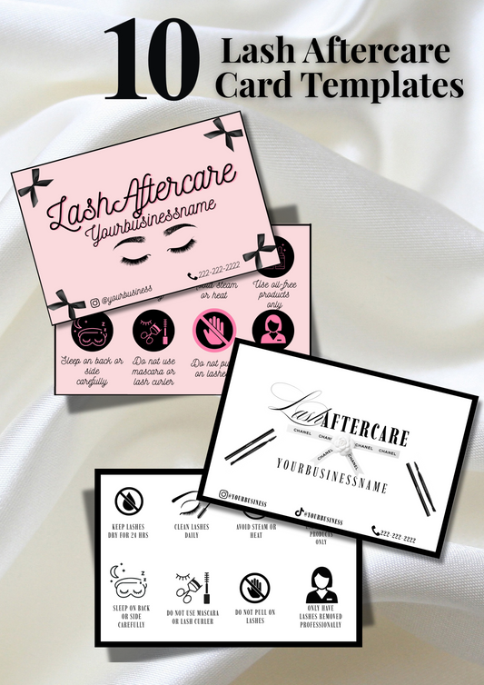 10 Lash Aftercare Templates