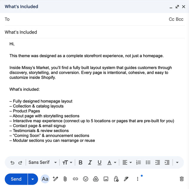 Missy's Market Shopify Theme